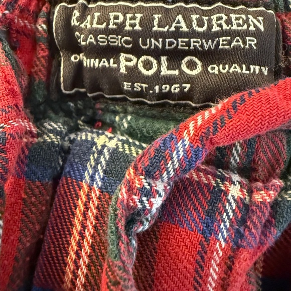 Ralph Lauren Red and Blue Plaid Pajama Pants - Picture 2 of 6